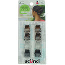 Scunci No-slip Grip Mini Oval Top Jaw Clips, 8 Count Scunci