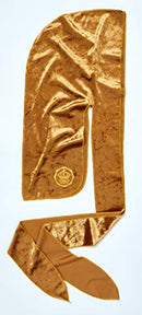 KISS RED Premium Bow Wow X Power Wave Crushed Velvet Durag (Gold) KISS