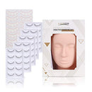 LASHVIEW Lash Mannequin Head, Practice Training Head with 25 Pairs Practice Lashes for Training Eyelash Extensions,Cosmetology Doll Face Head,Easy to Clean by Skincare Essential Oil LASHVIEW