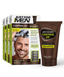 Just For Men Control GX Grey Reducing Shampoo, Gradual Hair Color for Stronger and Healthier Hair, 4 Fl Oz - Pack of 3 (Packaging May Vary) Just for Men
