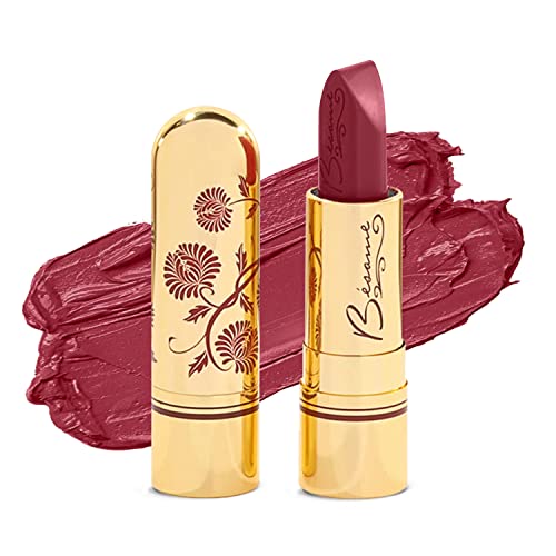 Besame Cosmetics | Dusty Rose Lipstick - 1969 | Classic Color Lipstick | Vintage Makeup | Long Lasting Lipstick | Semi Matte Lipstick for Women | Moisturizing Lipstick for Sensitive Skin BESAME COSMETICS