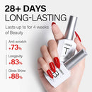 AILLSA Base and Top Coat Gel Nail Polish Top and Base Coat Nail Polish Soak Off Long Lasting Clear Base Gel High Gloss Shine No Wipe Top Coat for DIY Nail Art at Home 0.51 Fl Oz Infinity Warehouse