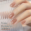 Double Rhythm Translucent Gel Polish Sheer Neutral Natural Light Milky Same Color Same Bottle 15ML Jelly UV Polish Nail Art DIY at Home (Jelly Nude Brown-A1492) Infinity Warehouse