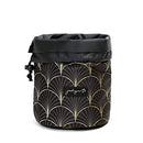 Jadyn B Cinch Top Compact Travel Makeup Bag and Cosmetic Organizer for Women (Deco Frond) Jadyn