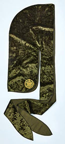 KISS RED Premium Bow Wow X Power Wave Crushed Velvet Durag (Moss Green) KISS