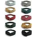 DRESHOW 10 Pack Turabn Headbands for Women Twisted Hair Bands Face Vintage Cross Elastic Head Wrap Hair Accessories DRESHOW