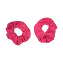 Set of 2 Solid Scrunchies (Hot Pink) Motique Accessories