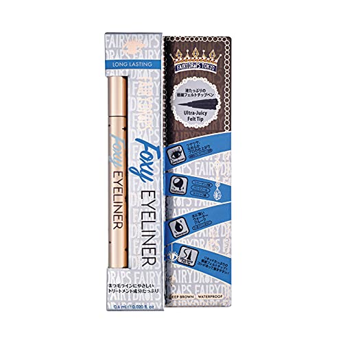 FAIRYDROPS FOXY Eyeliner | Waterproof Brown Eyeliner | Smudge Proof Japanese Liner | Made in Japan FAIRYDROPS