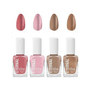Eternal Collection – 4 Piece Set: Long Lasting, Quick Dry, Mirror Shine Nail Polish Set – Hardener, Bright and Shiny Finish - 0.46 Fluid Ounces Each (Nude Rose Gold) Eternal
