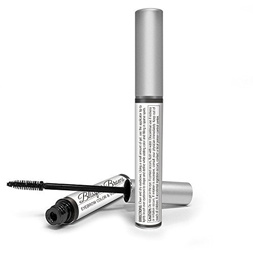 Blissful Brows by Hairgenics – One Step Long Lasting Tinted Eyebrow Gel Infused with Fibers for Thick and Full Brows (Black) Pronexa