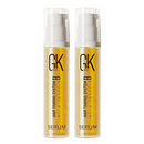 GK HAIR Global Keratin 100% Organic Argan Oil Anti Frizz Hair Serum Pack of 2 (0.34 Fl Oz/10ml) Styling Smoothing Strengthening Hydrating & Nourishing Heat Protection Shine Frizz Control Dry Damage Hair Repair GK HAIR