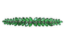 Faship Gorgeous Green CZ Crystal floral Hair Barrette Faship