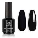 Beetles Gel Nail Polish, 1 Pcs 15ml Audrey Black Color Soak Off Gel Polish Nail Art Manicure Salon DIY Gel Nail Design Decoration at Home beetles Gel Polish