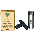 Vegan Biodegradable Bamboo Charcoal Dental Floss with Refillable Stainless Steel Container | 33yds x2 | Extra Floss Refill | Natural Candelilla Wax | Peppermint | Eco Zero Waste Oral Care ME MOTHER EARTH