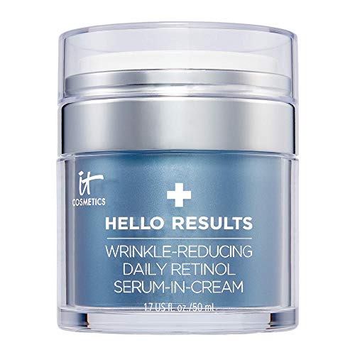 IT Cosmetics Hello Results Wrinkle-Reducing Daily Retinol Serum-in-Cream - Firming & Anti-Aging Retinol Face Cream with Niacinamide, Vitamin B5 & Vitamin E - 1.7 fl oz It Cosmetics