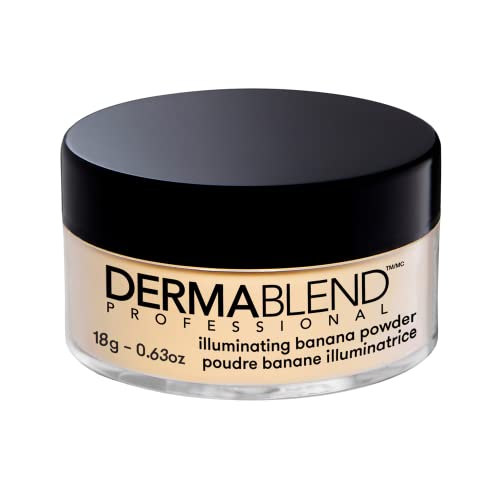 Dermablend Illuminating Banana Powder, Loose Setting Powder Makeup for Brightening and a Long-Lasting Luminous Finish, up to 16hr Wear, 0.63 oz Dermablend