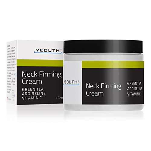 YEOUTH Neck Cream for Firming, Anti Aging Wrinkle Cream Moisturizer, Skin Tightening, Helps Double Chin, Turkey Neck Tightener, Repair Crepe Skin with Green Tea, Argireline, Vitamin C - 2oz (4oz) Yeouth