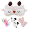 Cute Sleep Mask - Soft and Comfortable Animal Plush Blindfold Eye Cover for Kids Girls Women, Great Eyeshade for Travel, Shift Work, Meditation, Washable(White Deer) H HOMEWINS