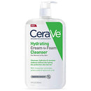 CeraVe Hydrating Cream-to-Foam Cleanser | Makeup Remover and Face Wash With Hyaluronic Acid | Fragrance Free | 19 Ounce CeraVe