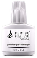 Sensitive Eyelash Extension Glue Stacy Lash (0.34 fl.oz / 10 ml) / Low Fume / 5 Sec Drying time/Retention - 5 Weeks/Professional Use Only Black Adhesive/Individual Semi-Permanent Eyelash Extensions STACY LASH