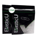 Hair Elastics - STRONG - REUSEABLE Clear Premium- 30mm, 2 Packs of 70 Total of 140 Rubbers by ElasticU ElasticU