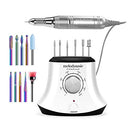 MelodySusie 30000 rpm Professional Nail Drill-Scarlet, High Speed, Low Heat, Low Noise, Low Vibration, Portable Electric Efile Drill with 10 PCS Rainbow Diamond Bits for Acrylics Gel Nails MelodySusie
