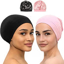 Satin Bonnet Lined Sleeping Beanie Hat Bamboo Headwear Frizzy Natural Hair Nurse Cap for Women and Men CAPLORD