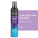 John Frieda Frizz Ease Curl Reviver Mousse, Enhances Curls, Soft Flexible Hold, Mousse for Curly or Frizzy Hair, 7.2 Ounces, Alcohol-Free John Frieda