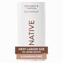 Native Aluminum Free Deodorant, Coconut & Vanilla, Large Size Stick, 72 Hour Odor Control, for Women & Men, Contains Naturally Derived Ingredients, 3.1 oz Infinity Warehouse