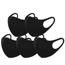 Light Weight Unisex Adult Fashion Face Covering, Reusable, Dust Proof, Washable, Cool 5 Mixed Colors (Plain 5 Pack All Black) Burro