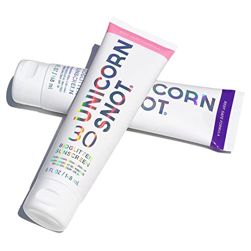 Unicorn Snot Bio Glitter Sunscreen Bundle - Purple & Pink Body Shimmer Waterproof Moisturizing Lotion w/ SPF 30 & Aloe Vera - Beach, Outdoor, Festival, Camping | Space Junk & Love Shack UNICORN SNOT