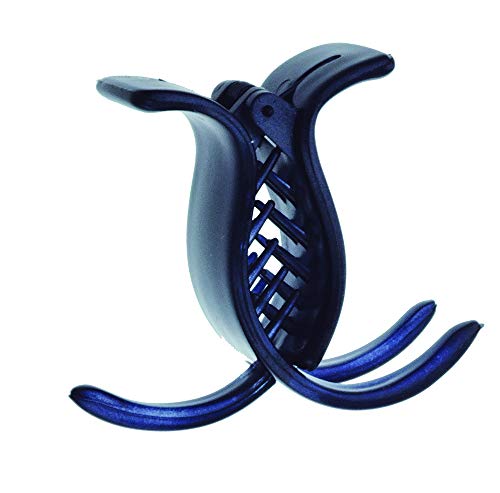 Camila Paris CP2419 French Hair Clip for Women, Blue, 3 Teeth Ponytail Holder, Girls Hair Claw Clips Jaw Fashion Durable Styling Hair Accessories for Women, Strong Hold No Slip Grip, Made in France Camila