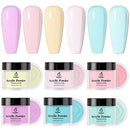 Beetles Acrylic Powder Nail Kit, 6 Colors Pastel Pink Yellow Blue Acrylic Nails Professional Acrylic Powder Set Nail Art Manicure DIY Home Gifts for Women beetles Gel Polish