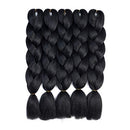 Ombre Kanekalon Braiding Hair 5 Pack Ombre Jumbo Braiding Hair Extensions 24 Inch Jumbo Braid Synthetic Hair for Braiding (5 pack, Black) Angels Beauty Store