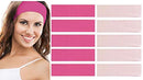 Styla Hair 10 Pack Stretch Headbands Non-Slip Head Wraps Great for Sports, Yoga, Pilates, Running, Gym, Workouts, Baseball, Casual Wear, Gifts & more! Pink Styla Hair