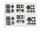 6 Sheet Temporary Tattoo Set QoS, BBC ONLY, I Love BBC 38 Total Tattoos Queen of Spades SpadesCastle