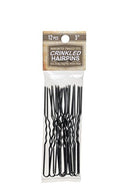 Crinkled Stainless Steel Heavy Duty Snagless Hairpins Pack of 12 Handmade Hair Pin (3 inch) AMISH VALLEY PRODUCTS