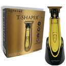 Trimmer for Men by SUPREME TRIMMER Professional Barber Hair Clipper Mustache Beard Groomer Cordless Travel Trimmer LED & Stand - ST5200 Gold T-Shaper Li Supreme Trimmer