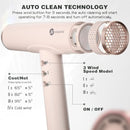 slopehill Professional Ionic Hair Dryer, High-Speed Blow Dryer with Brushless Motor for Salon Use, Lightweight Compact Hairdryer for Travel, Low Noise Quiet for Home, Ceramic Pink Infinity Warehouse