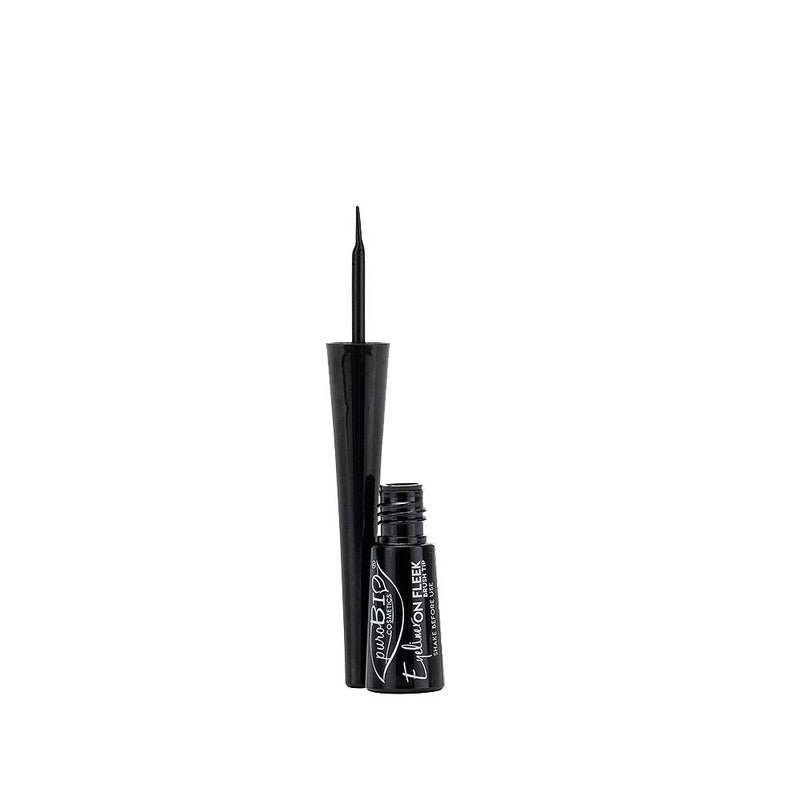 PuroBio On Fleek Brush Tip Eyeliner, Black PUROBIO