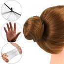 30Pcs Elastic Edge Mesh Invisible Hair Nets Hair Bun Holder for Ballet Dance (Black) N-AA