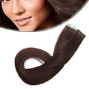 Benehair Human Hair Tape in Remy Hair Extensions Highlighted Medium Brown