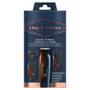 King C. Gillette Cordless Beard Trimmer for Men, Kit includes 1 Trimmer, 3 Interchangeable Combs, 1 Cleaning Brush, 1 Charger, 1 Travel Bag King C. Gillette
