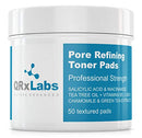 New! Pore Refining Toner Pads with Salicylic Acid and Niacinamide in a Witch Hazel Solution - Boosted with Vitamins B5, C & E, Chamomile & Green Tea - Help Reduce Inflammation and Enlarged Pores QRxLabs