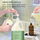 Terra Pure Gallon & Dispenser Set | 1-Shoppe All-In-Kit | Shampoo Conditioner Body Wash Gallon | Refillable 10.14 oz. Matching Pump Bottles Infinity Warehouse