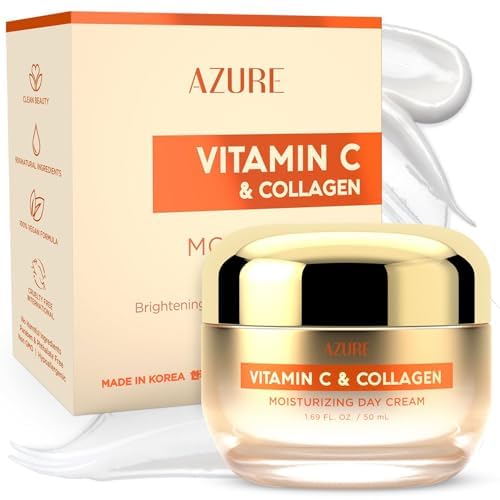 Azure Dermatologist Tested 24K Gold & Collagen Face Moisturizer - K Beauty Anti-Aging Face Cream for Firming & Skin Tightening Face Cream - Korean Skincare - All Skin Type 1.69 fl oz Infinity Warehouse