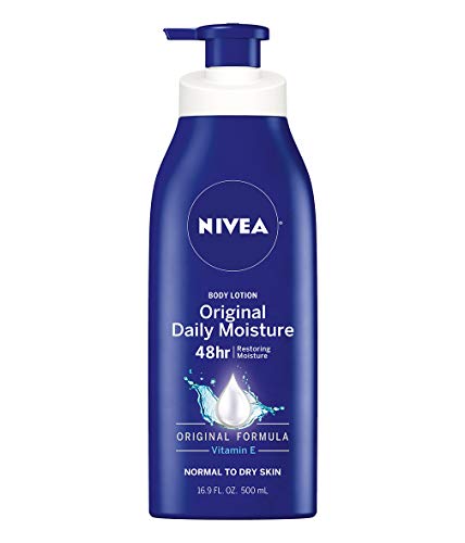 NIVEA Original Daily Moisture Body Lotion with Vitamin E, 16.9 Fl Oz Pump Bottle NIVEA