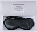 ZIMASILK 100% 22 Momme Pure Mulberry Silk Sleep Mask,Filled with 100% Mulberry Silk,Silk Wrapping Strap- Super Soft & Comfortable Sleep Eye Mask for Sleeping (Black) ZIMASILK