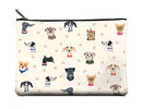 Large Zippered Pouch by Studio Oh! - Doggone Cute - 10" x 7" - Faux Leather Material with Full-Color Artwork & Cotton Lining - for Makeup, Pens, Chargers & More Studio Oh!