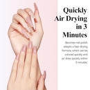 Quick Dry Nail Polish Air Fast Drying, Sheer Nude Regular Color Nail Polish Holographic High Coverage Nail Lacquer Water Based Natural Nail Art Valentine's Day Gift No Required UV LED, 12ML Infinity Warehouse